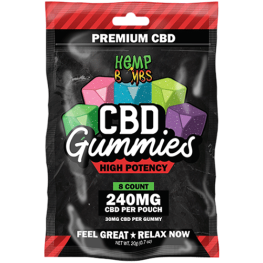 240mg High Potency CBD Gummies Hemp Bombs 8-Count