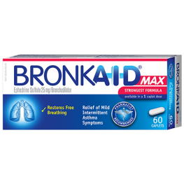 Bronkaid Online 25mg Ephedrine Dual Action Caplets 60ct