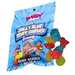 Jolly Blue Fruit Chews Delta-8 Gummies 600mg