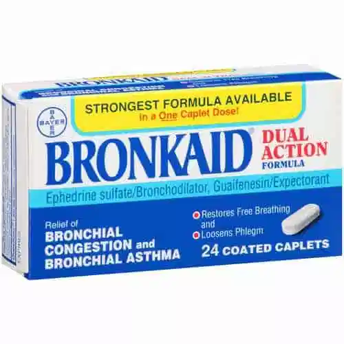Bronkaid 25mg Ephedrine Sulfate Buy Caplets Online 24ct