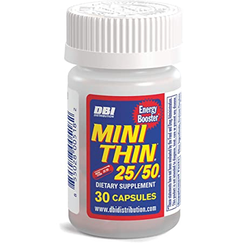 Mini Thin 25/50 Dietary Supplement 30 Caps DBI Boost Energy
