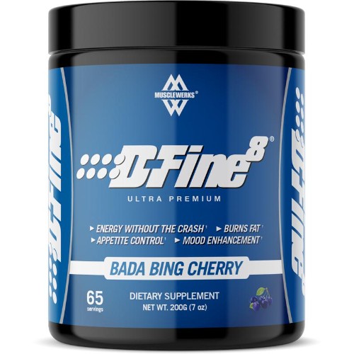 D-Fine 8 Sugar Free Musclewerks Fat Burning Energy No Crashes