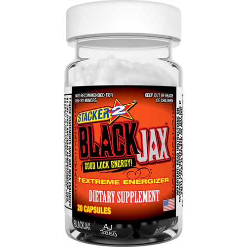 Stacker 2 Black Jax NVE Pharmaceuticals Energy Pill 20 ct