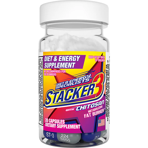 Stacker 3 with Chitosan Purple Energy Pills - Click Image to Close