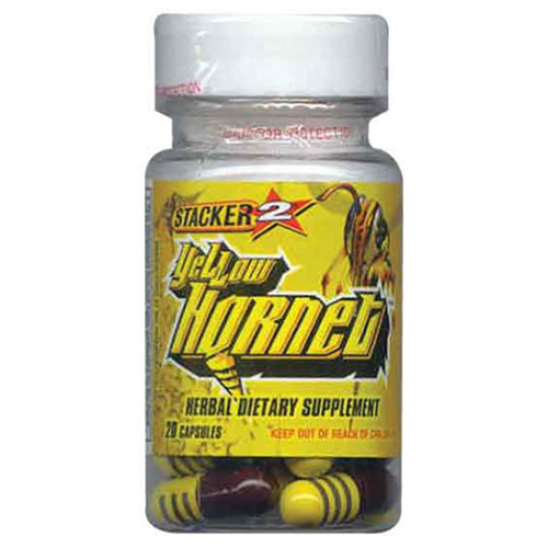 Yellow Hornet Stacker 2 NVE Pharmaceuticals Herbal Energy 20 ct - Click Image to Close
